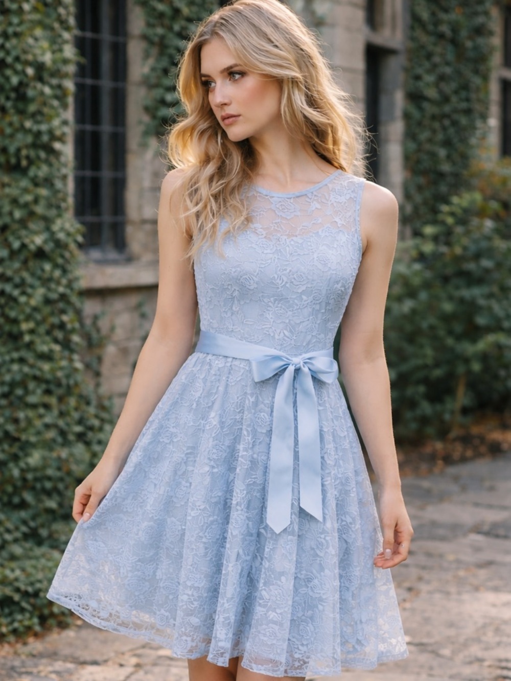 Blue Lace Fit & Flare Dress Small Screen Worn Cruel Intentions Hero Character